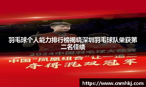 羽毛球个人能力排行榜揭晓深圳羽毛球队荣获第二名佳绩