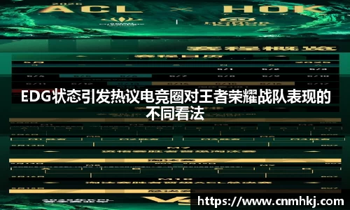 EDG状态引发热议电竞圈对王者荣耀战队表现的不同看法